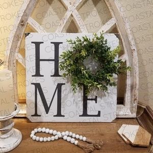Square Home With Wreath ~ Sign Made To Order